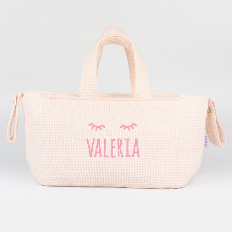 Bolso de carro Mini Gofre Rosa Soft personalizado 1 Bolso de carro mini rosa soft
