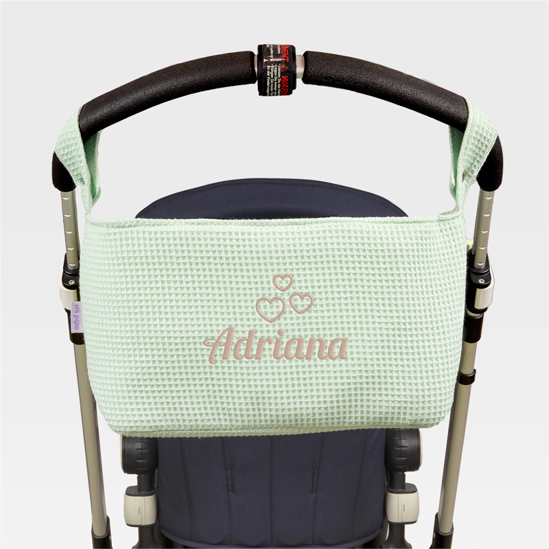 Bolso de carro Mini Gofre Menta Soft personalizado 1 Bolso de carro mini verde soft