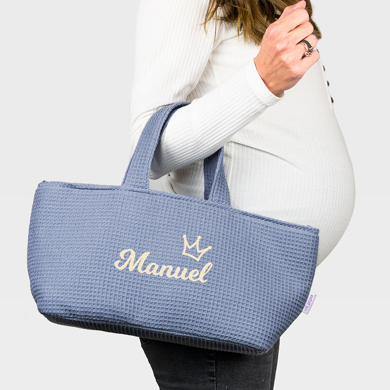 Bolso de carro Mini Gofre Azul personalizado 1 Bolso de carro mini gofre azul