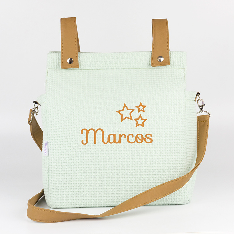 Bolso Panera Gofre Verde Soft personalizado 1 bolso panera gofre verde soft