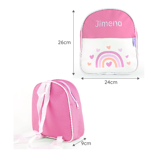 Mochila Guardería Arcoíris Blush Personalizada 4 Mochila Guardería Arcoíris Blush Personalizada - Imagen 4