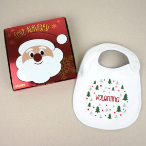 Babero Navidad Árboles personalizado