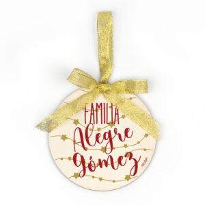 bola de navidad personalizada de madera
