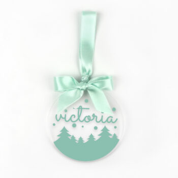 Bola Navidad Metacrilato transparente personalizada Menta