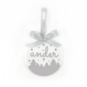 Bola Navidad Metacrilato transparente personalizada Plata