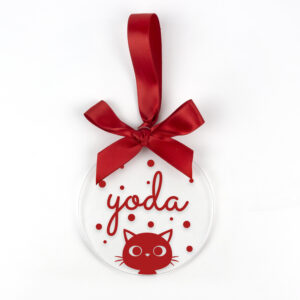 Bola Navidad Metacrilato transparente Gatito, elige color