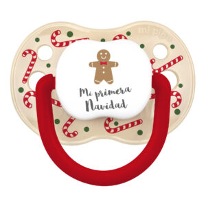 Chupete Classic Deco Navidad Beige Bastones Caramelo Mi Primera Navidad