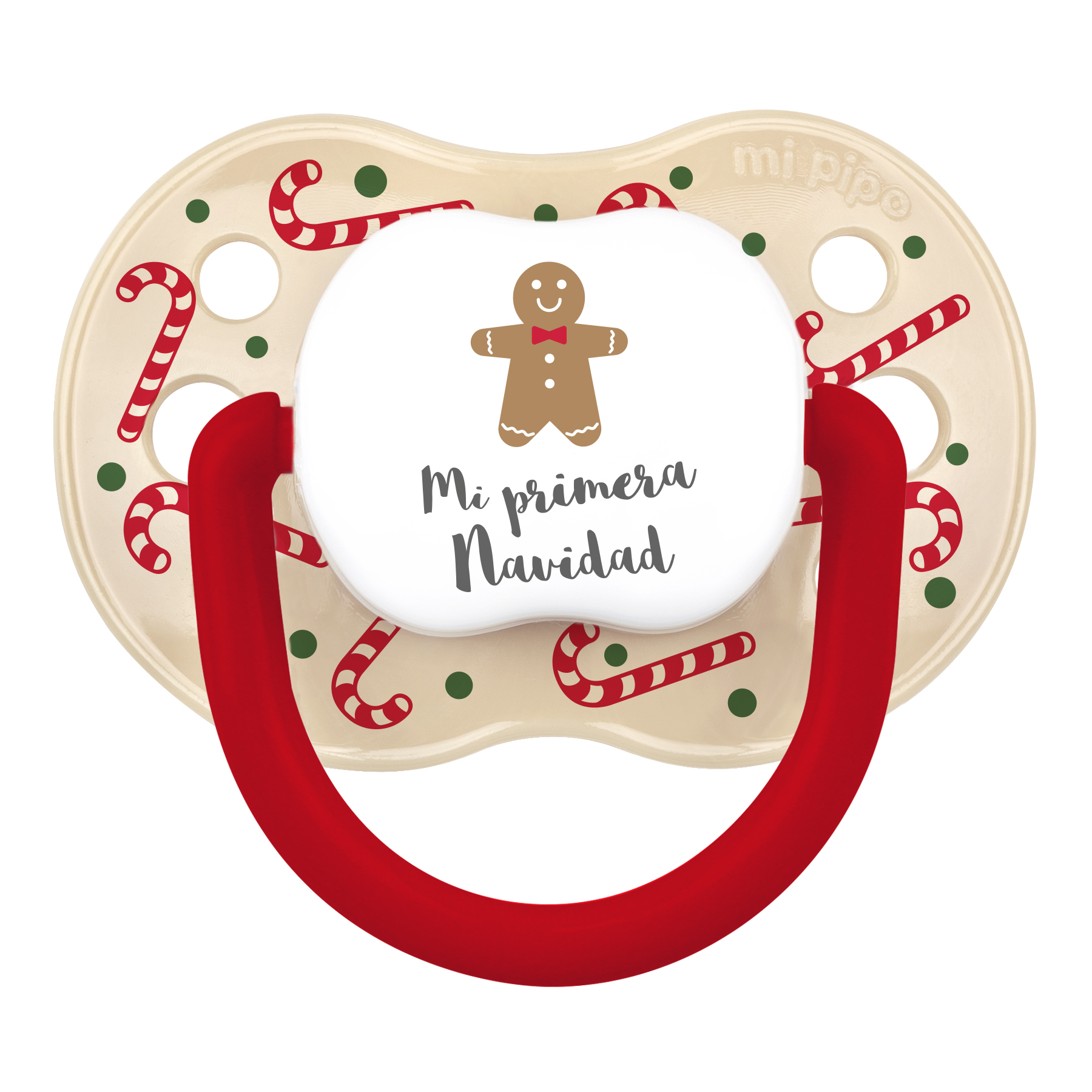 Chupete Classic Deco Navidad Beige Bastones Caramelo Mi Primera Navidad 1 Chupete Classic Deco Navidad Beige Bastones Caramelo Mi Primera Navidad
