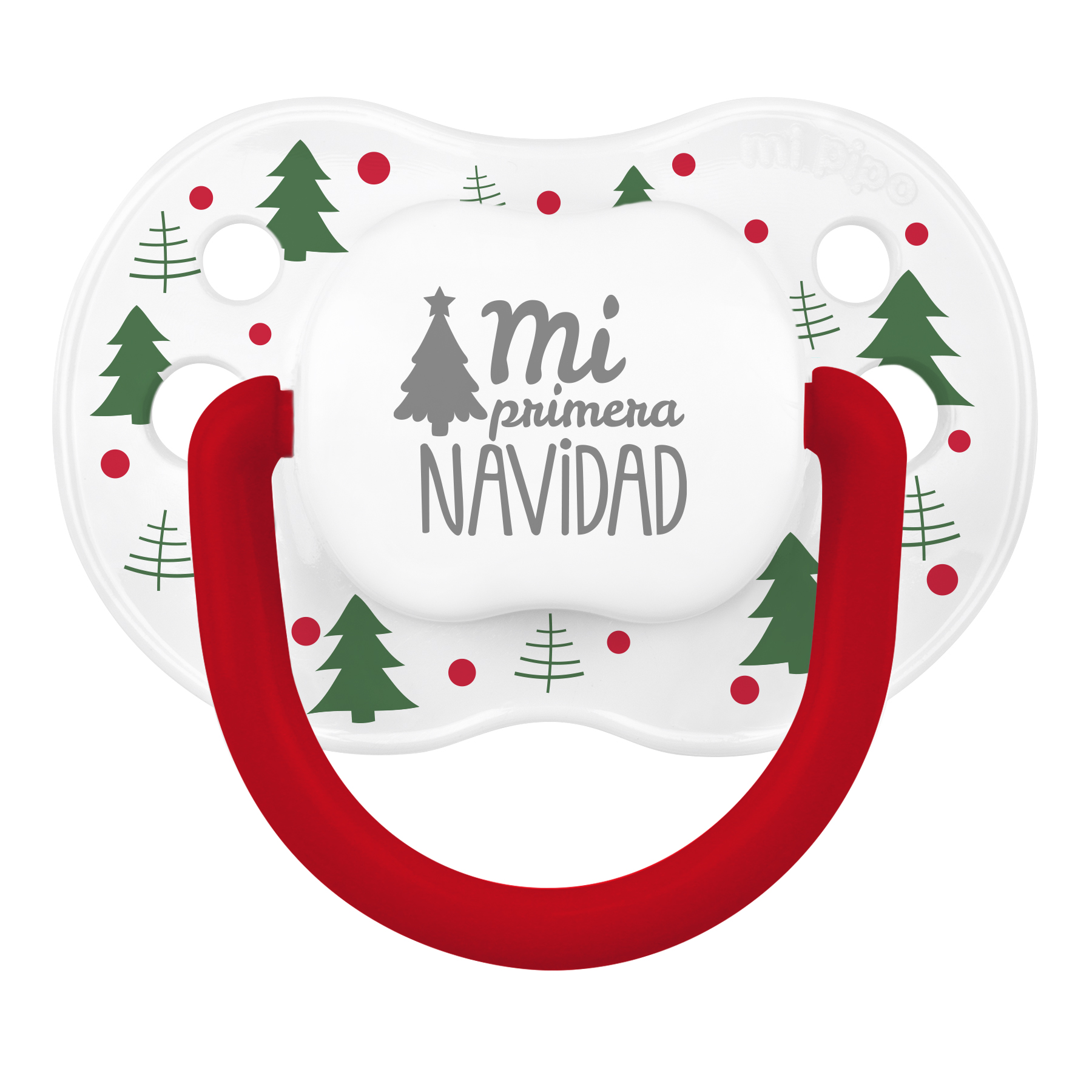 Chupete Classic Deco Navidad Blanco Árboles Verdes Mi Primera Navidad 1 Chupete Classic Deco Navidad Blanco Árboles Verdes Mi Primera Navidad