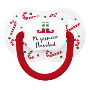Chupete Classic Deco Navidad Blanco Bastones Caramelo Mi Primera Navidad