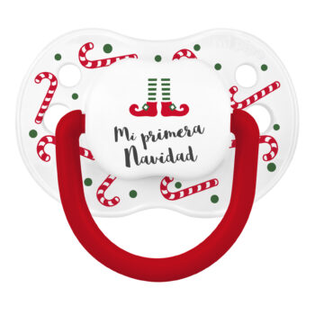 Chupete Classic Deco Navidad Blanco Bastones Caramelo Mi Primera Navidad