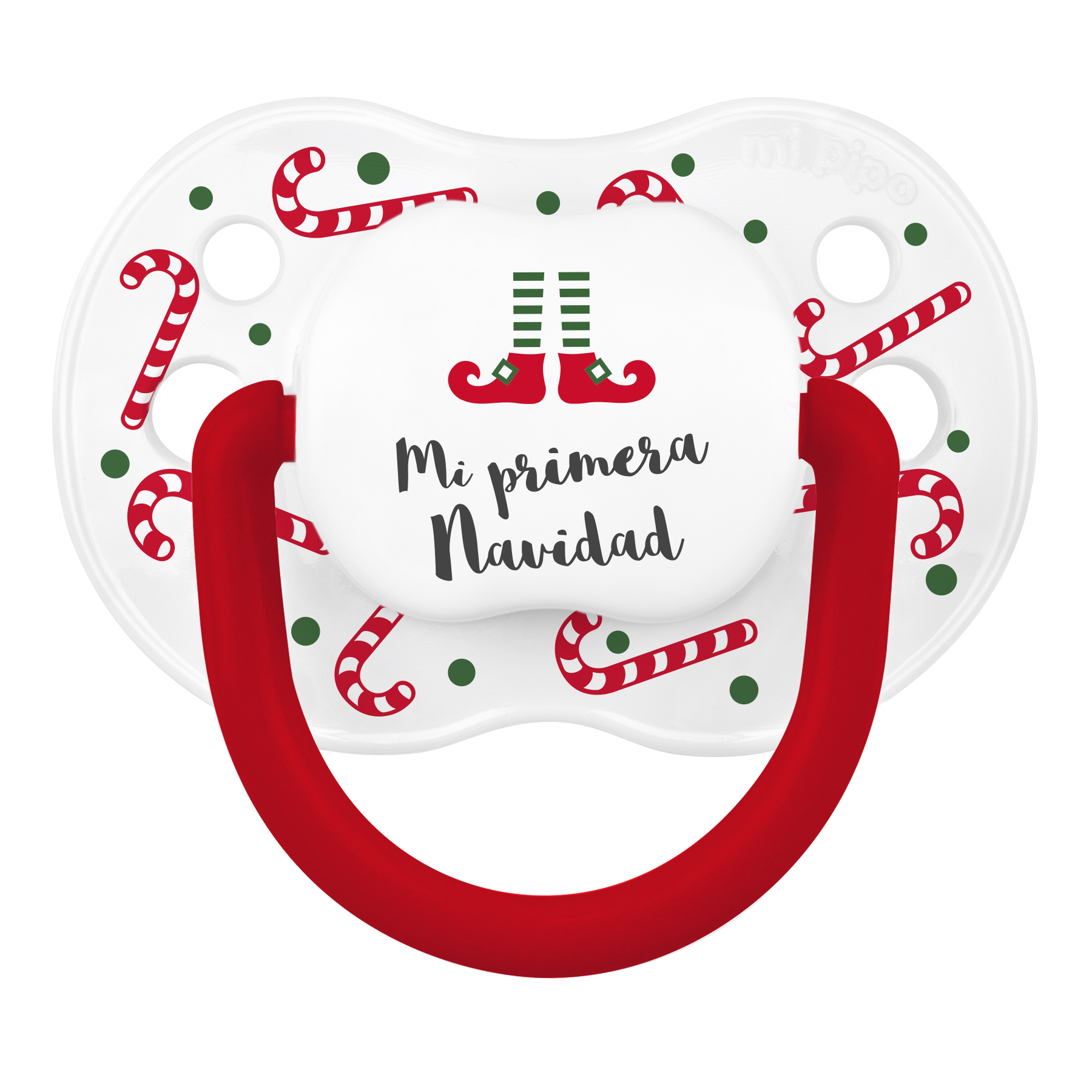 Chupete Classic Deco Navidad Blanco Bastones Caramelo Mi Primera Navidad 1 Chupete Classic Deco Navidad Blanco Bastones Caramelo Mi Primera Navidad