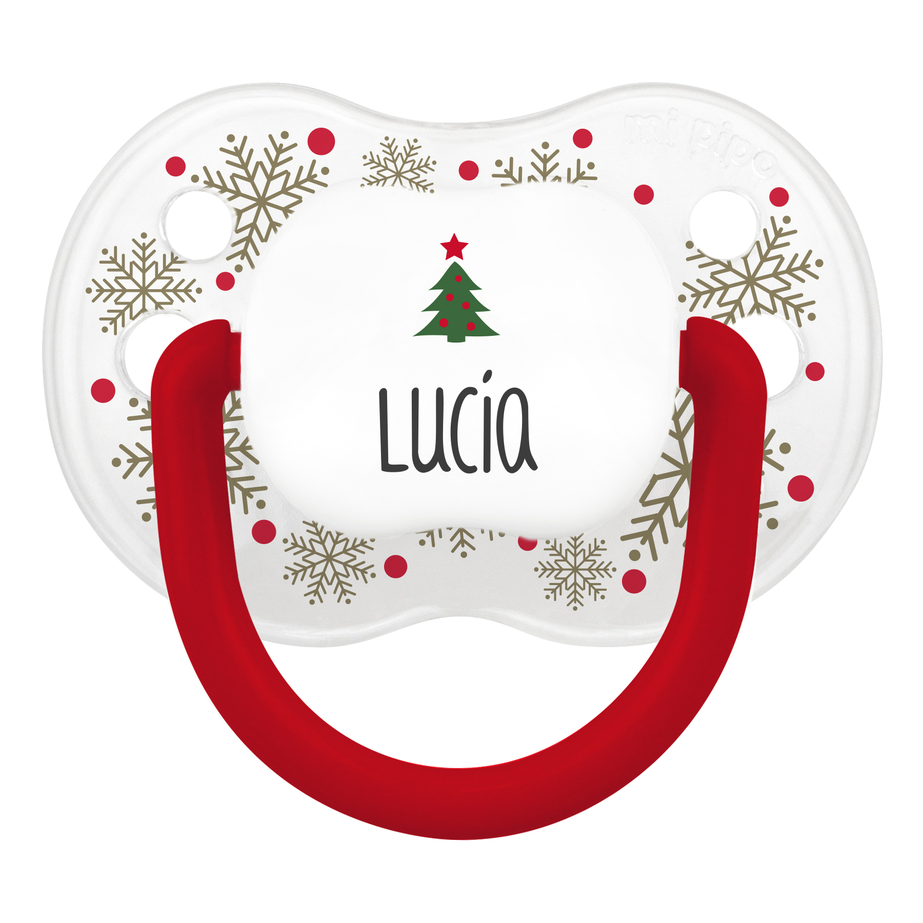 Chupete Personalizado Classic Deco Navidad Cristal Copos 1 Chupete Personalizado Classic Deco Navidad Cristal Copos