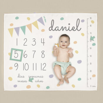 Manta Cumplemés Personalizada Banderín