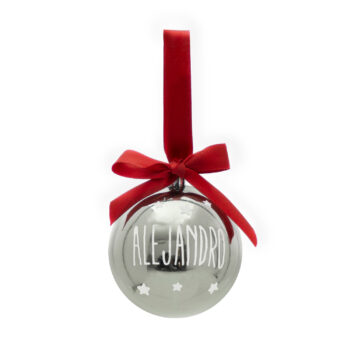 Bola Lazo Plata personalizada