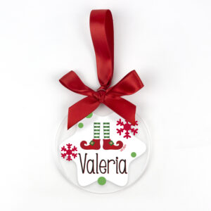 Bola Navidad Metacrilato transparente personalizada Elfo