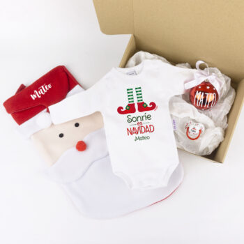 Cajita Navidad Bebé Papá Noel