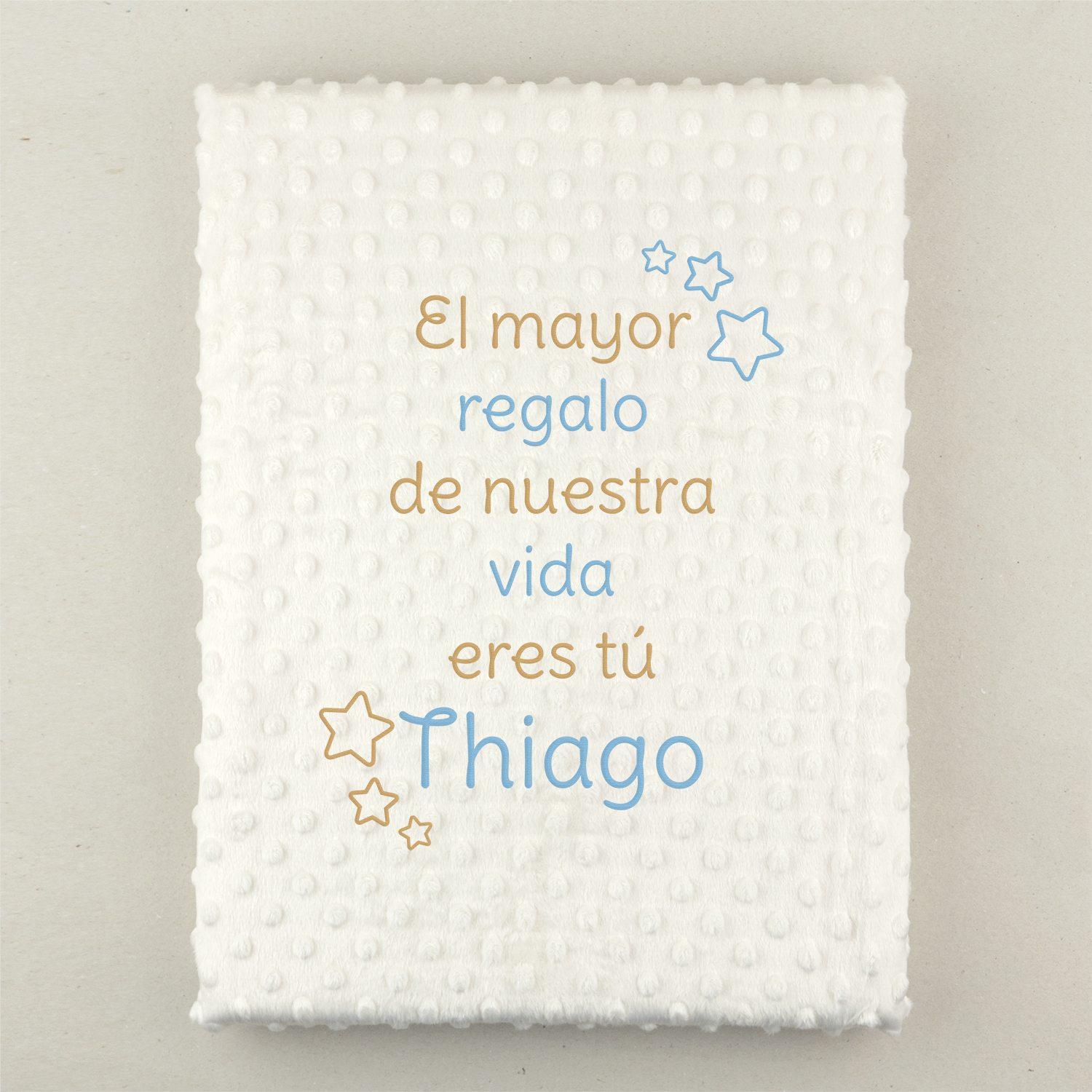Manta Cuento personalizada Beige 4 Manta Cuento personalizada Beige - Imagen 4