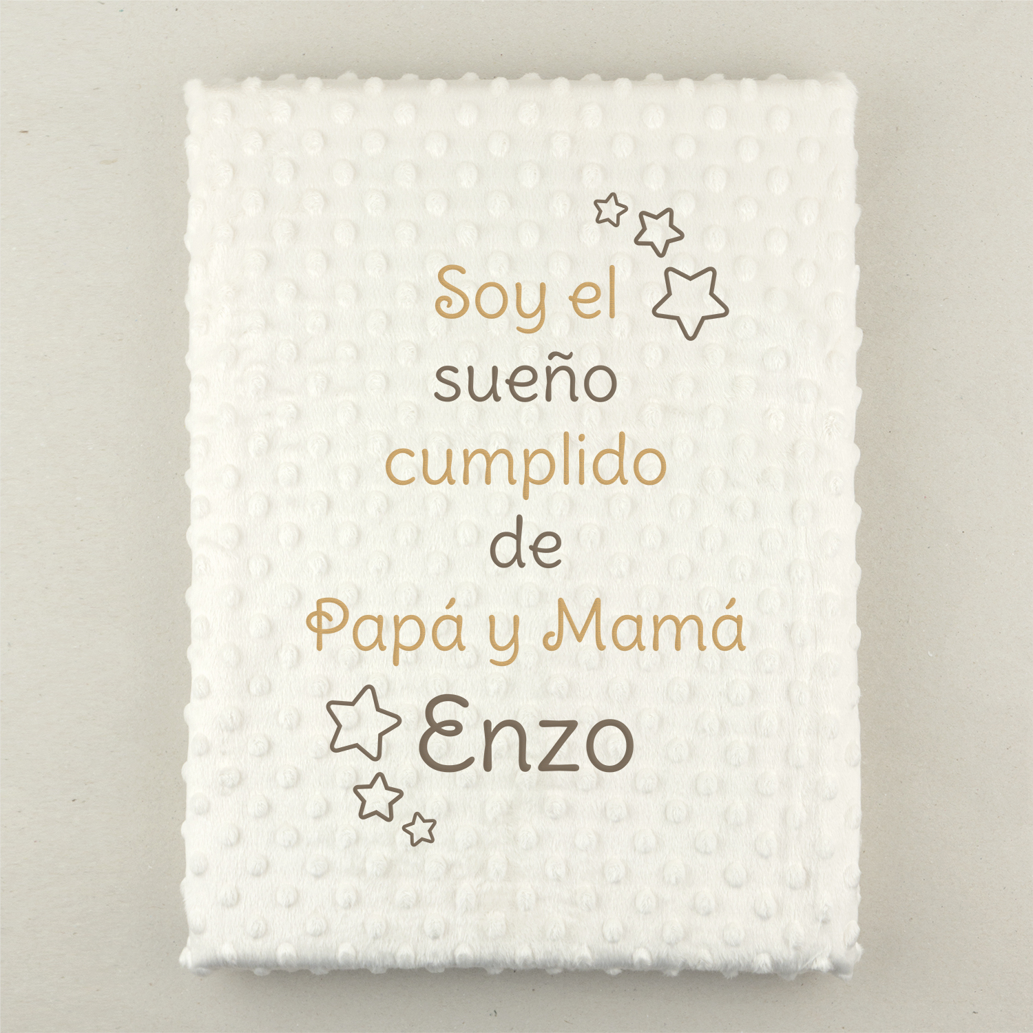 Manta Cuento personalizada Beige 3 Manta Cuento personalizada Beige - Imagen 3