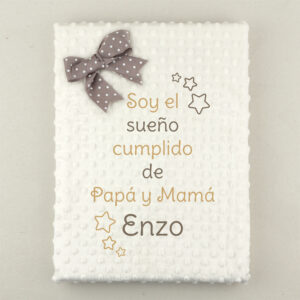 Manta Cuento personalizada Beige