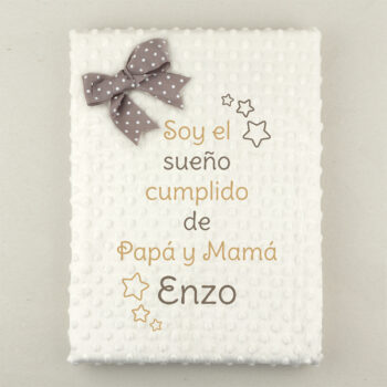 Manta Cuento personalizada Beige