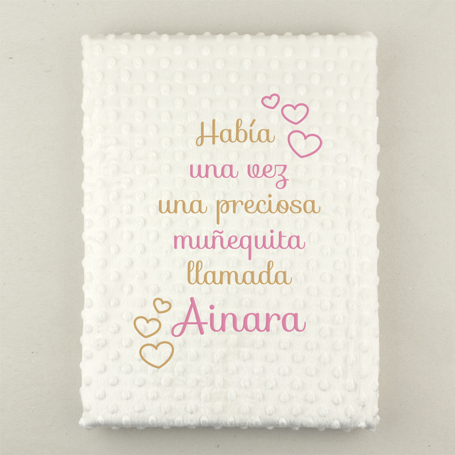Manta Cuento personalizada Beige 2 Manta Cuento personalizada Beige - Imagen 2
