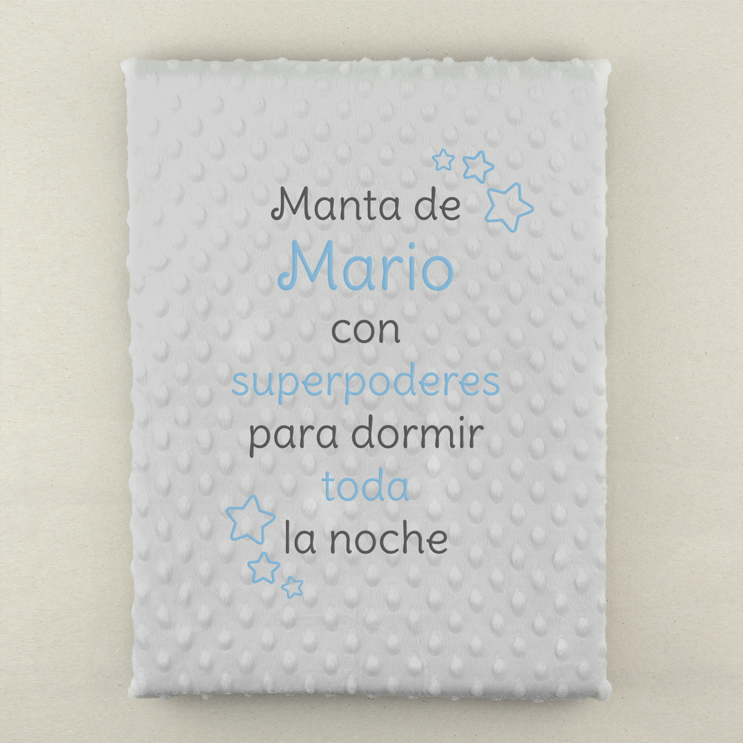 Manta Cuento personalizada Gris 4 Manta Cuento personalizada Gris - Imagen 4