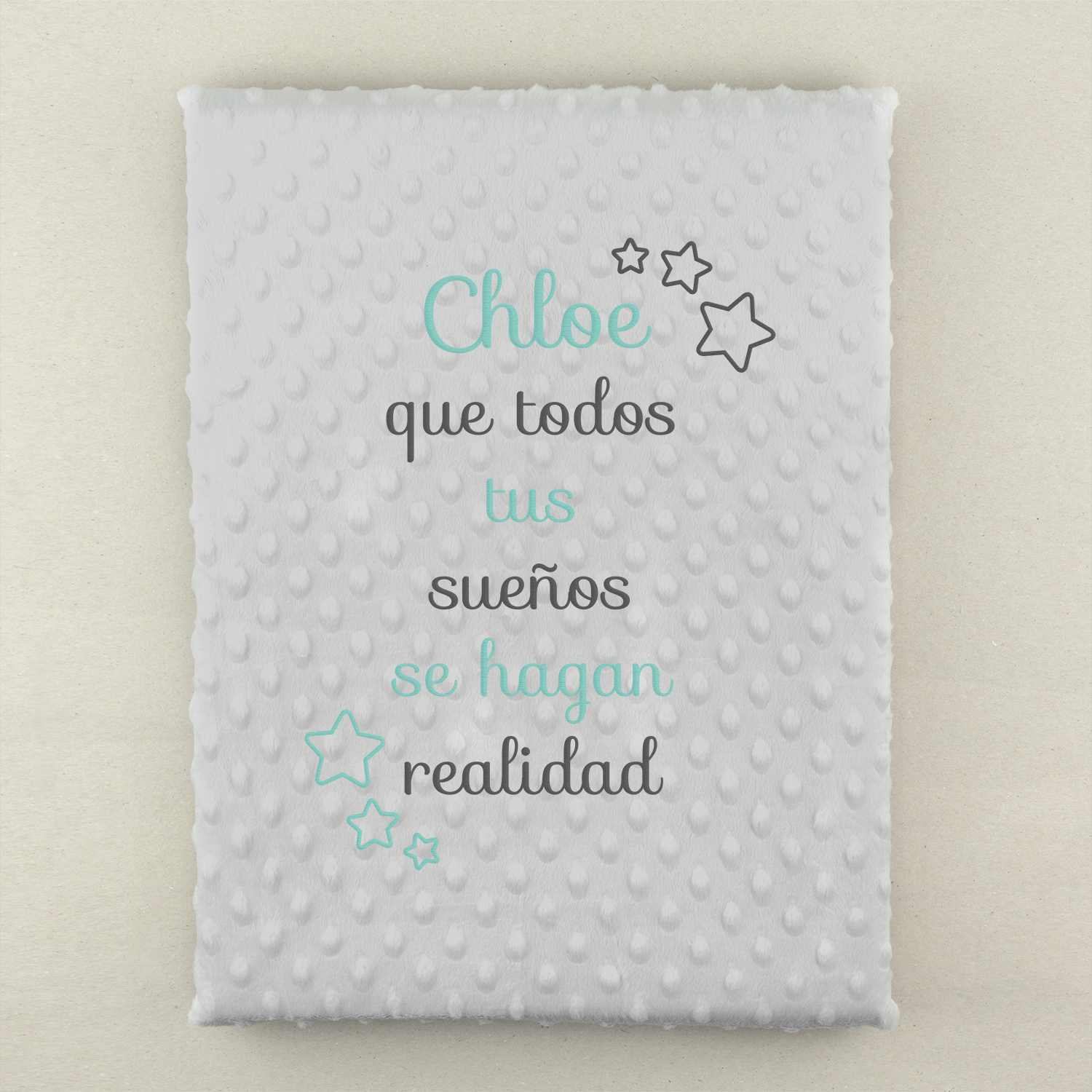 Manta Cuento personalizada Gris 3 Manta Cuento personalizada Gris - Imagen 3