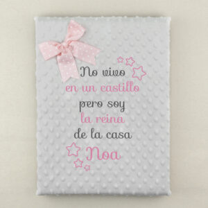Manta Cuento personalizada Gris