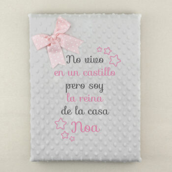 Manta Cuento personalizada Gris