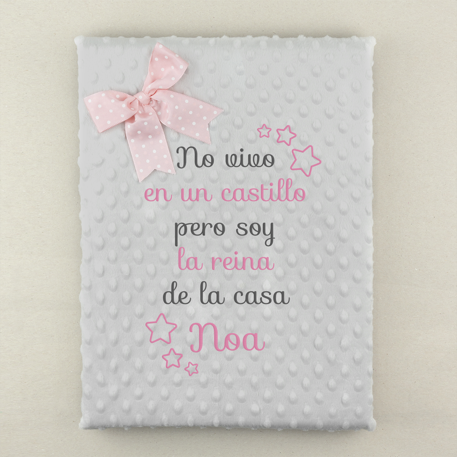Manta Cuento personalizada Gris 1 Manta Cuento personalizada Gris