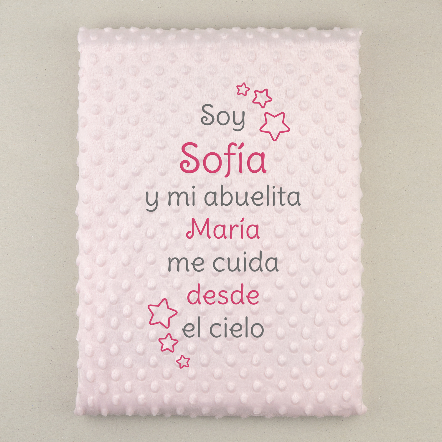 Manta Cuento personalizada Rosa 3 Manta Cuento personalizada Rosa - Imagen 3