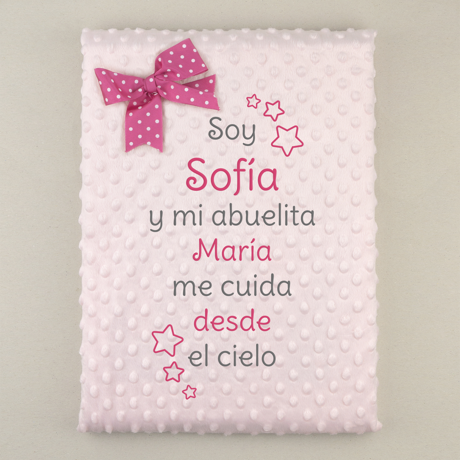 Manta Cuento personalizada Rosa 4 Manta Cuento personalizada Rosa - Imagen 4