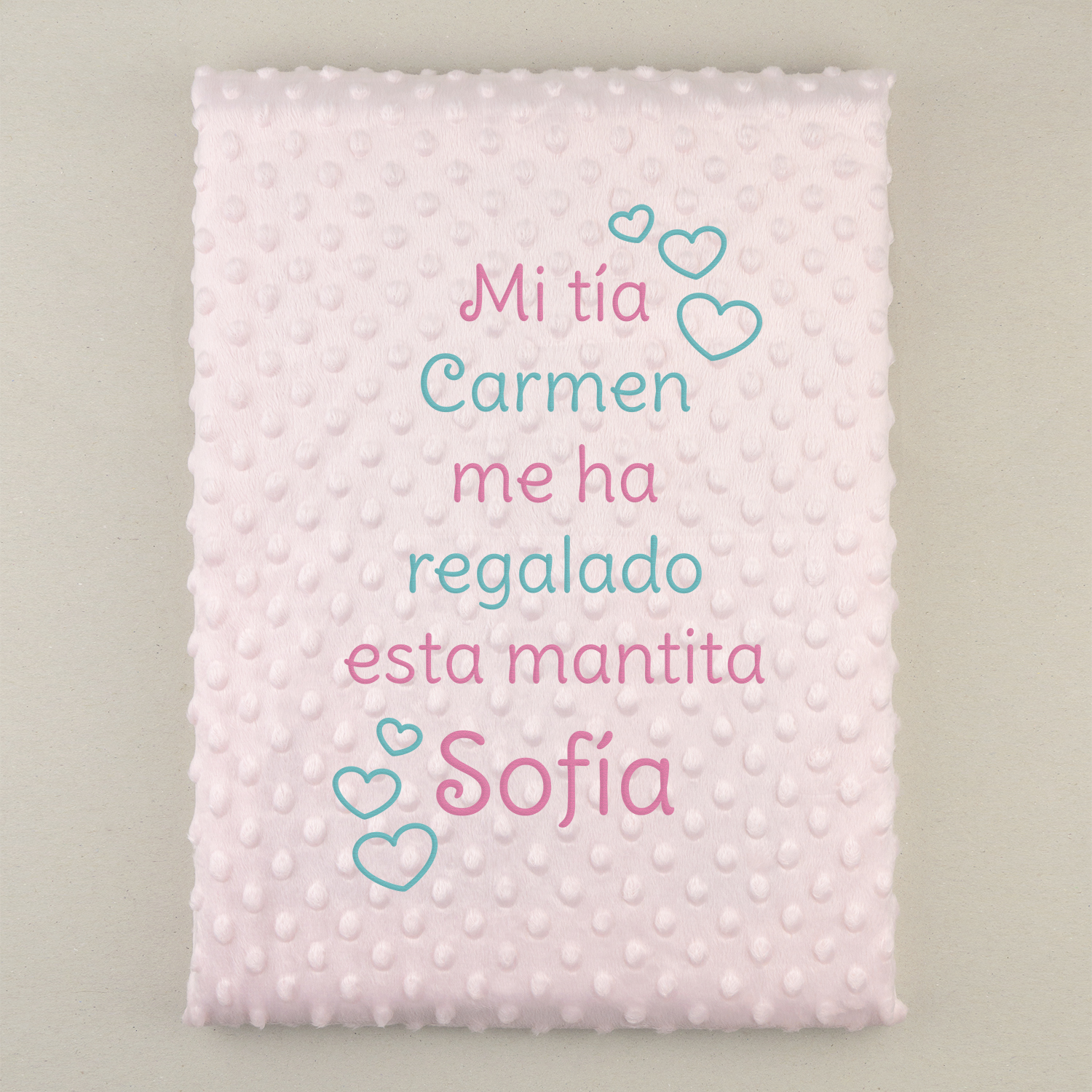 Manta Cuento personalizada Rosa 2 Manta Cuento personalizada Rosa - Imagen 2