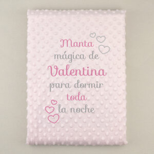 Manta Cuento personalizada Rosa