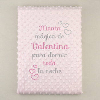 Manta Cuento personalizada Rosa