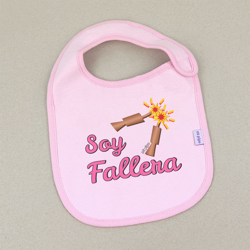 Babero Rosa Divertido Soy Fallera 1 Babero Rosa Divertido Soy Fallera