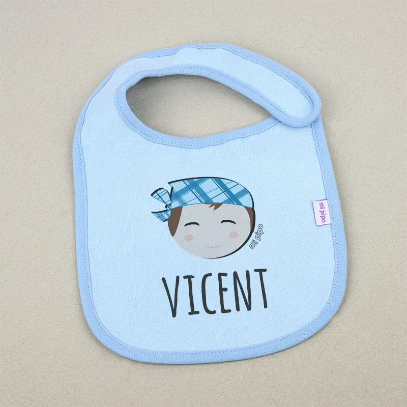 Babero Azul personalizado Fallero 1 Babero fallero