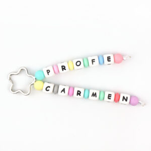 Llavero Silicona doble Multicolor Profe Personalizado