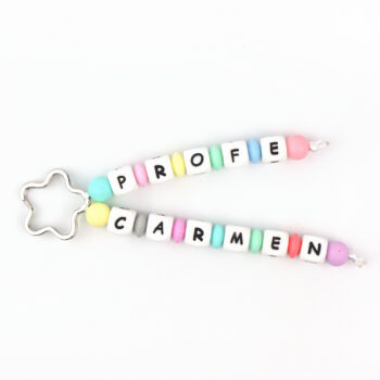 Llavero Silicona doble Multicolor Profe Personalizado