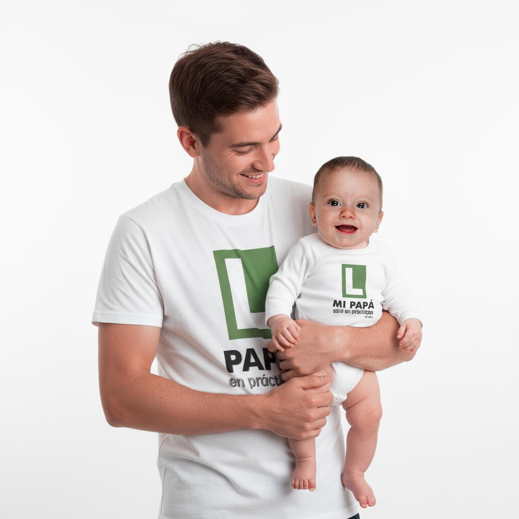 Pack 2 Prendas Papá en prácticas personalizadas 1 Pack Papá en prácticas