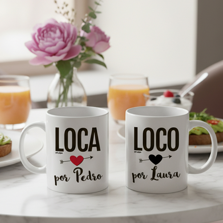 Pack de Tazas San Valentín Loco y Loca por... 3 Pack de Tazas San Valentín Loco y Loca por... - Imagen 3