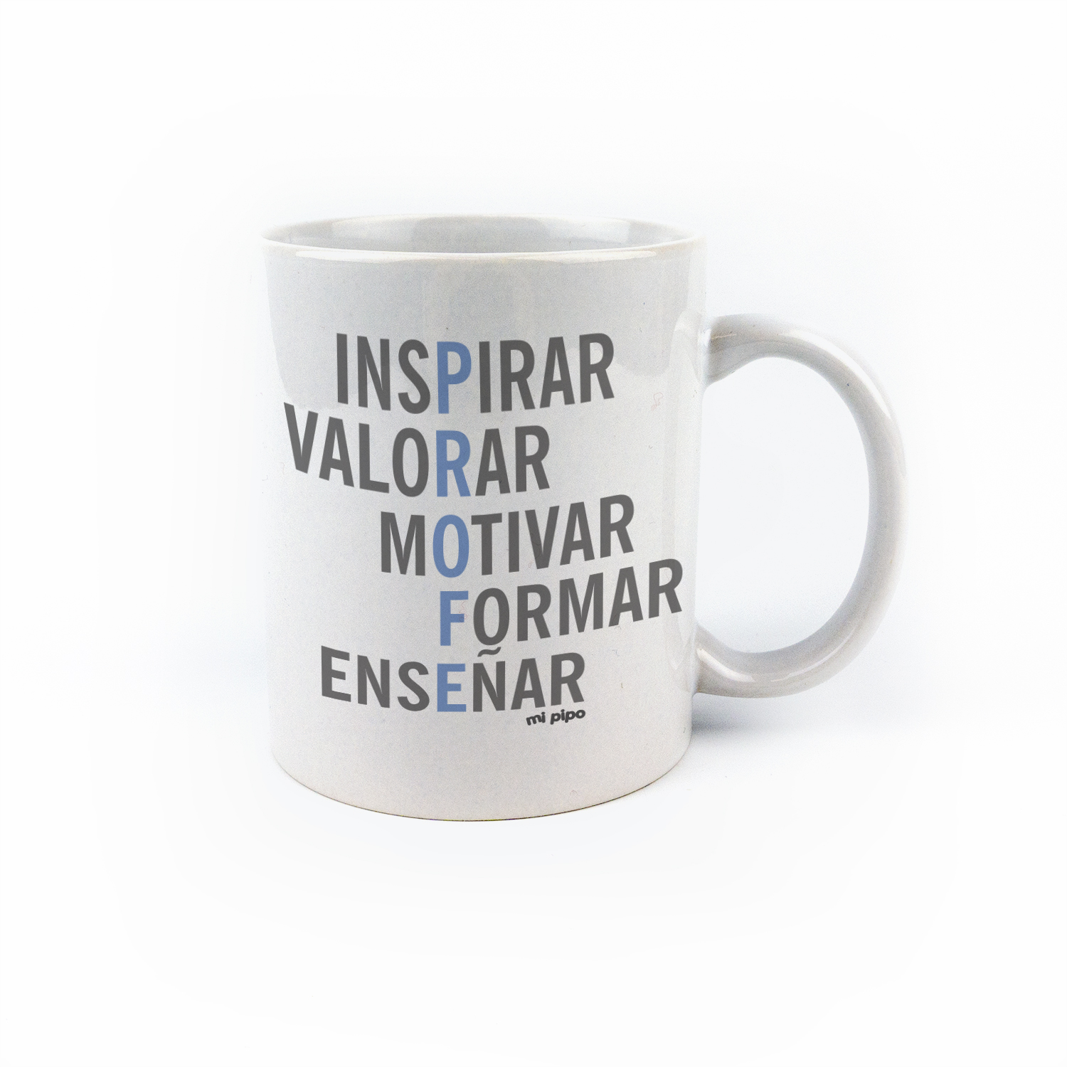 Taza con asa de cerámica o plástico Profe Adjetivos Azul 2 Taza con asa de cerámica o plástico Profe Adjetivos Azul - Imagen 2