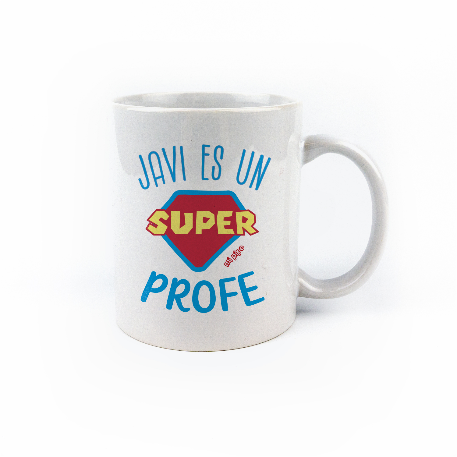 Taza con asa de cerámica o plástico Nombre es un súper profe + nombre alumnos 1 Taza con asa de cerámica o plástico Nombre es un súper profe + nombre alumnos
