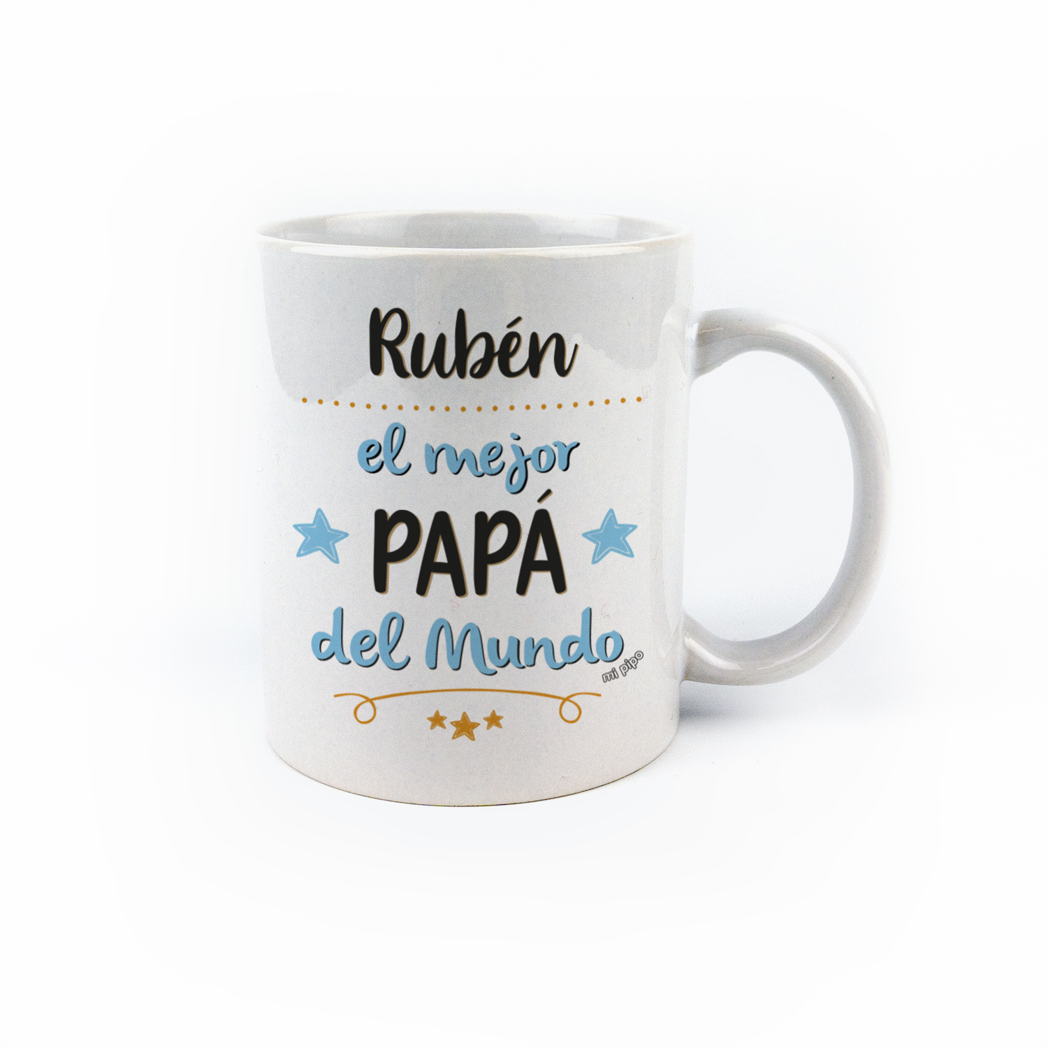 Taza con asa de cerámica o plástico El mejor Papá del mundo personalizada 2 Taza con asa de cerámica o plástico El mejor Papá del mundo personalizada - Imagen 2