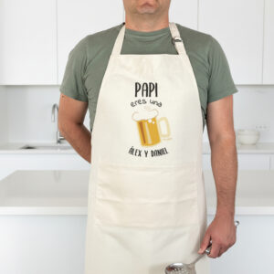 Delantal Papi eres una caña + nombre peque/s