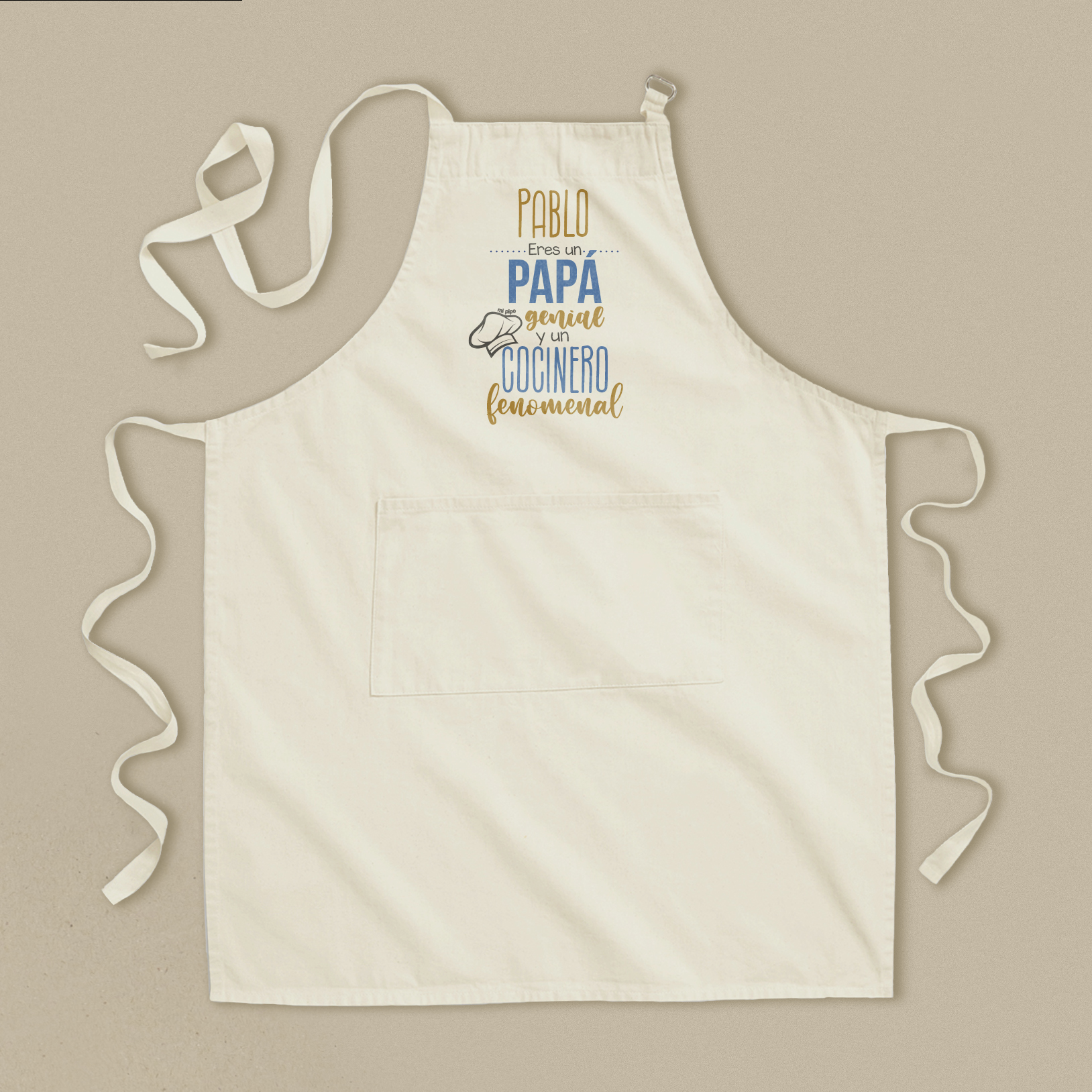 Delantal Papá genial y Cocinero fenomenal personalizado 3 Delantal Papá genial y Cocinero fenomenal personalizado - Imagen 3