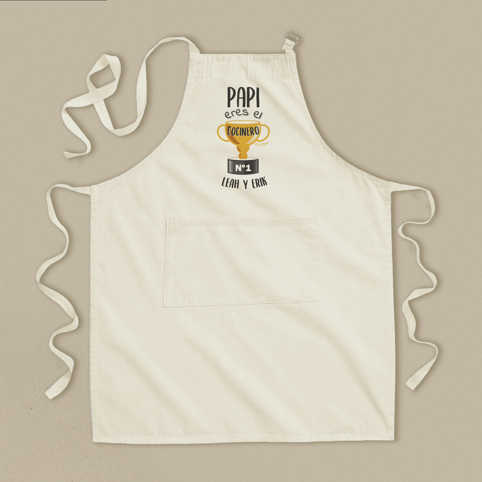 Delantal Papi eres el cocinero nº1 + nombre peque/s 3 Delantal Papi eres el cocinero nº1 + nombre peque/s - Imagen 3