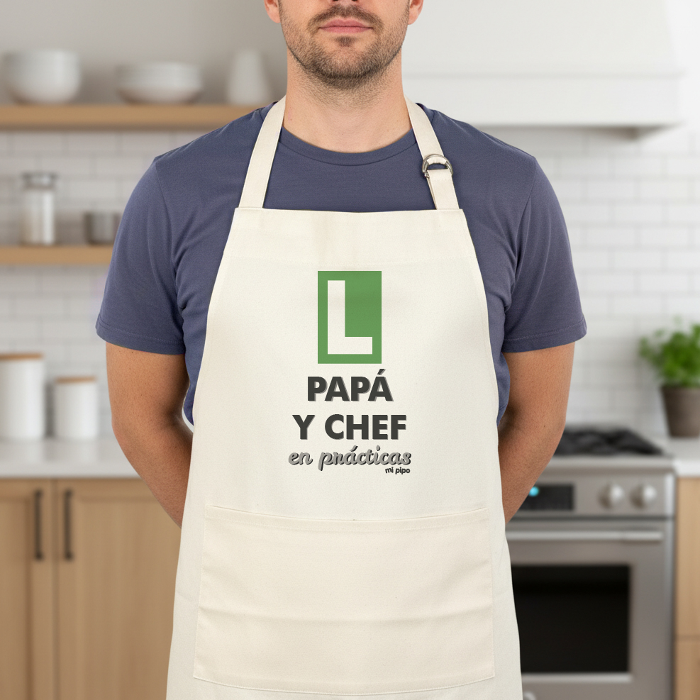 Delantal Papá y Chef en Prácticas 1 Delantal Papá y Chef en prácticas