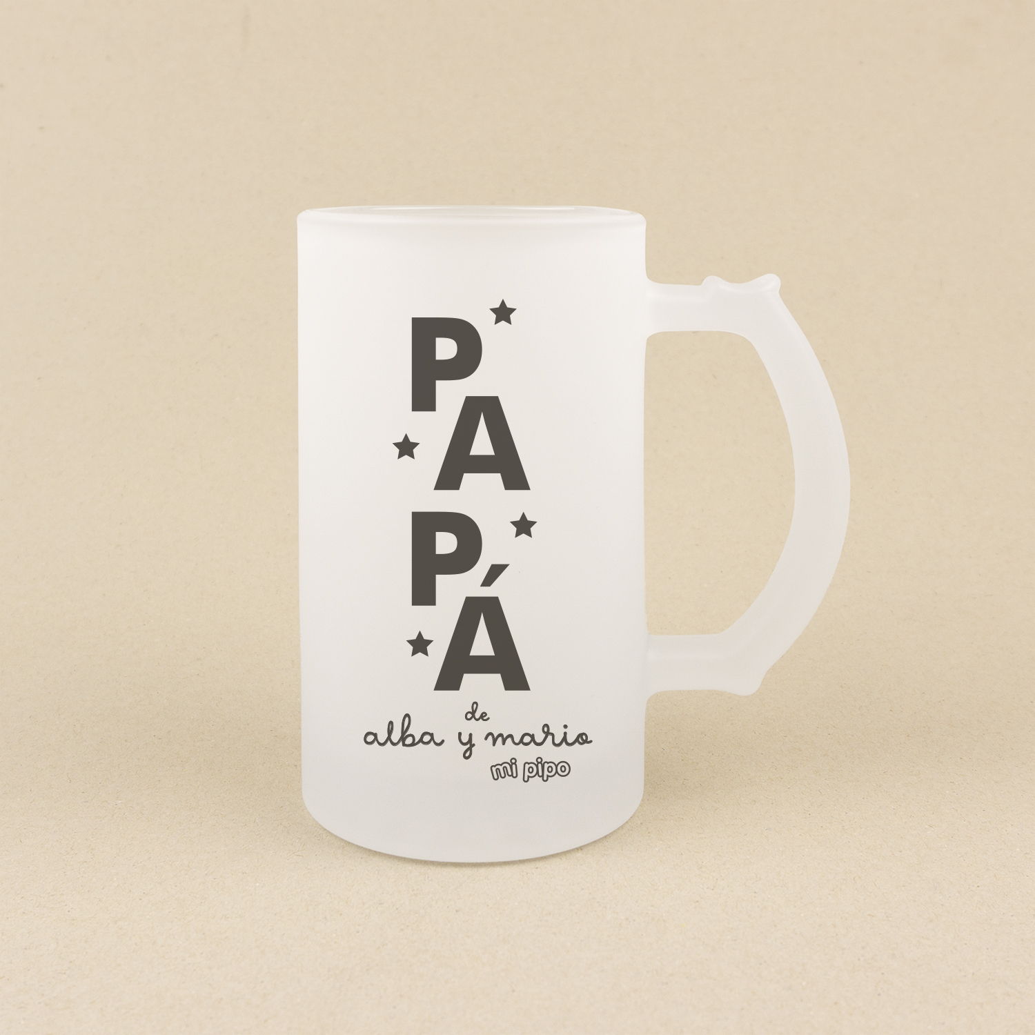 Pack Jarra + Llavero Papá + nombre peques 3 Taza especial de Mipipo personalizada para el día del padre
